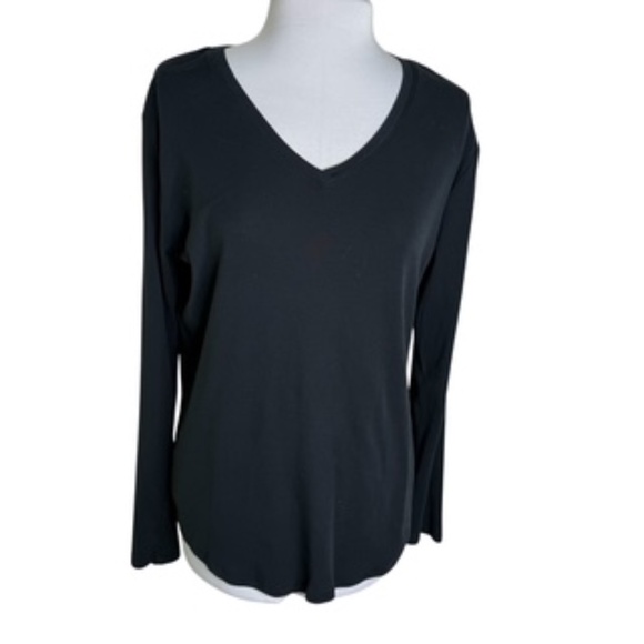 bcg V-Neck Long Sleeve Black Tee-Shirt Size XL - Picture 1 of 7